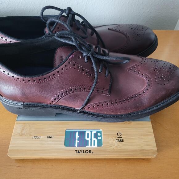 Cole Haan Shoes 11.5 M Pinot Leather Go To Wingtip Oxford Grand 360 Brogue Dress - Picture 11 of 11